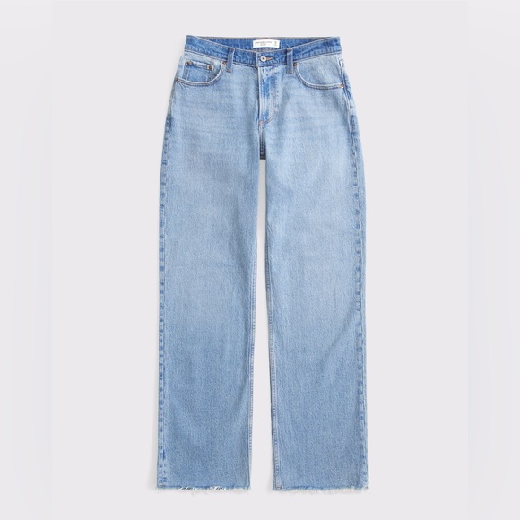 Abercrombie & Fitch Denim - Abercrombie Vintage Low Rise Baggy Jeans 27 Comfort Stretch Light Wash Denim NWT
